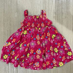 F&F Kids Floral Dress - Red with Multicolor Accents